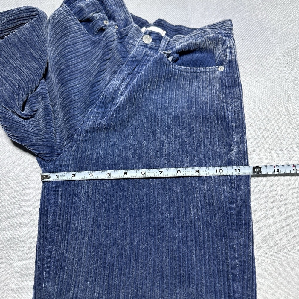 BDG High Rise Baggy Pants Womens 27 Blue Thick Corduroy Y2K Streetwear - Picture 12 of 14